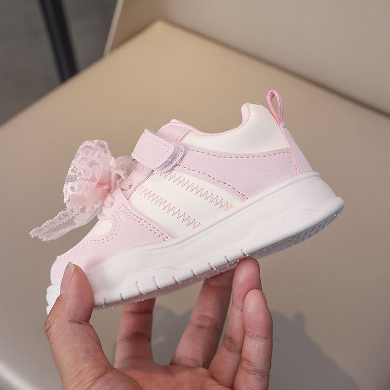 SHLIANG Mädchen Prinzessin Schuhe Rosa Niedliche Turnschuhe Schleife Weiche Sohle Kleinkind Schuhe Mode Bequeme Alltagskleidung Kinderschuhe Y0680_voghion.com