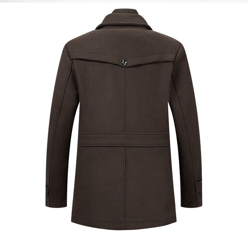 Herenkleding Herfst en Winter Heren Zakelijke Wollen Jas Modieuze Dubbele Kraag Koudebestendige Wollen Jas_voghion.com