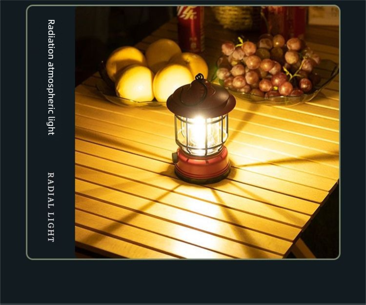 Solar Outdoor LED Camping Emergency Portable Camp Tent Light Multifunctional Rechargeable Lantern_voghion.com