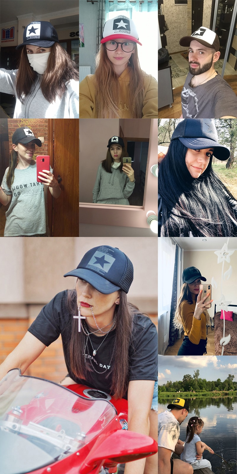 Berretto in cotone moda Berretto da baseball Snapback Cappelli in rete Cappellini Hip Hop Cappellini da uomo cool Cappello da sole casual da esterno femminile_voghion.com