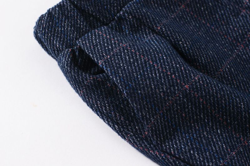 Traje pequeño para niños, traje de tres piezas para niños con flores de primavera y otoño, estilo británico_voghion.com