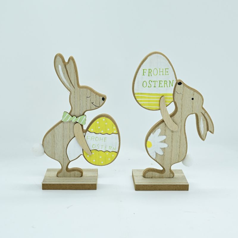 Easter Wooden Crafts Rabbit Ornaments Rabbit Nordic Home Wooden Decoration Ornaments_voghion.com