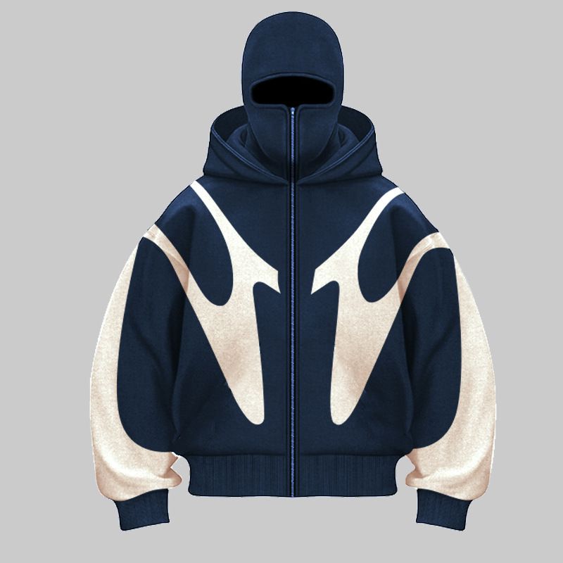 Roupas masculinas Ins Trendy Brand Double Hat Design exclusivo Moletom com capuz Outono e inverno Novos homens e mulheres Mesmo moletom solto_voghion.com