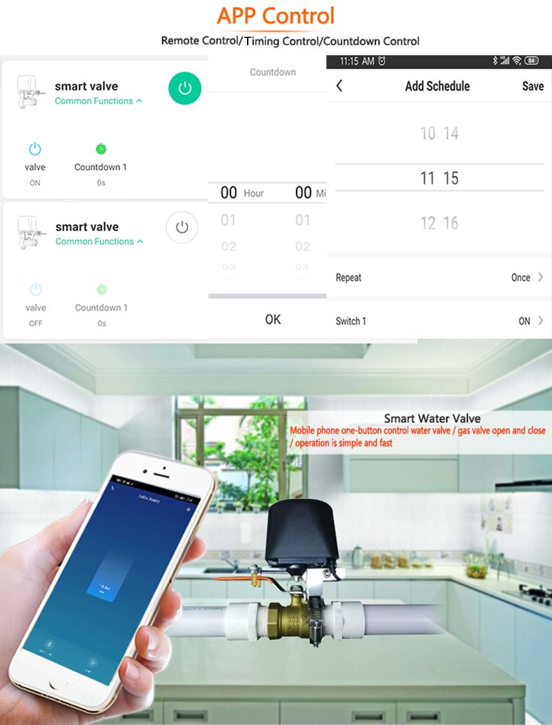 Woa Tuya Wifi Smart Manipulator Vae Controller Bluetooth For Water Gas Auto Shut ON Off With Alexa Google Home_voghion.com