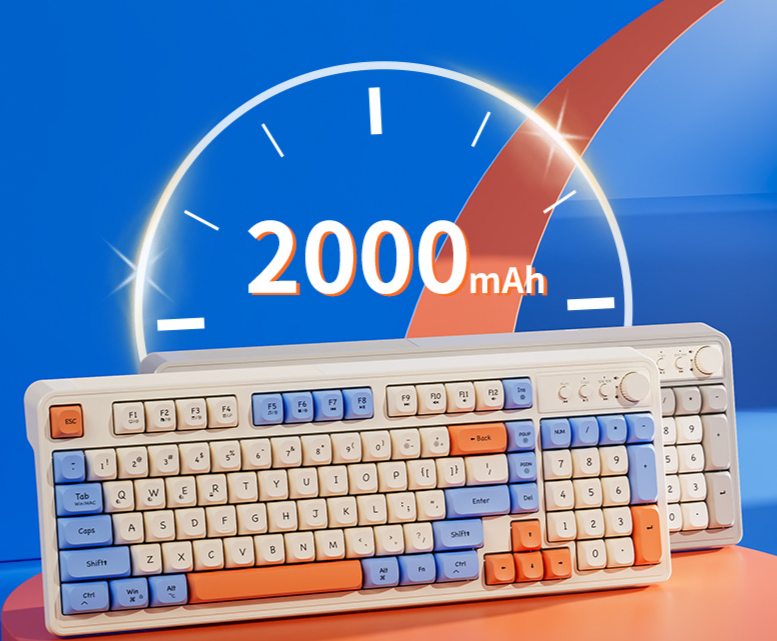 Forerunner V1 Wireless Bluetooth Dual-Mode Keyboard Mouse Silent Mechanical Feel Office Gaming High Aesthetic For Girls_voghion.com