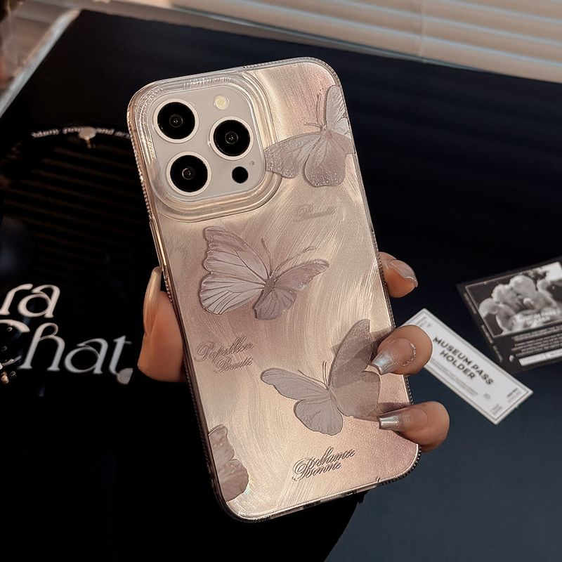La funda para teléfono móvil con lunares negros y hilo de plumas es adecuada para iPhone 14, 15, Promax, ligero y avanzado iPhone 13, anticaídas y humedad 12_voghion.com