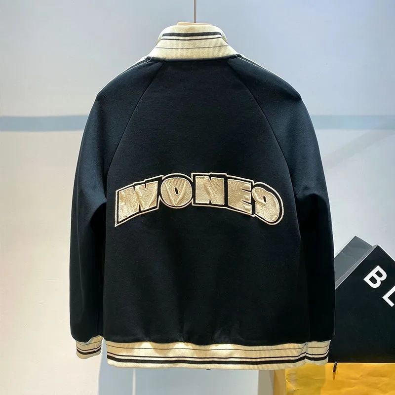 New Jacket For Men In Spring Autumn, Trendy Brand, Cool Loose, Baseball, American Stand Up Collar, Sports And Casual Top_voghion.com