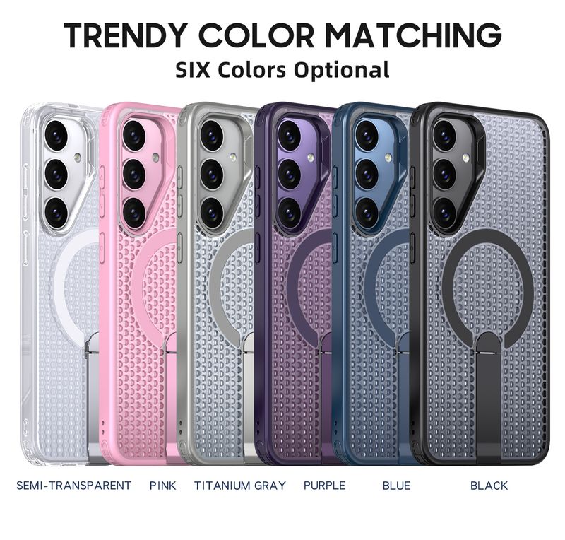 Hőelvezető vezeték nélküli töltő mágneses tok Samsung Galaxy S25 S24 Ultra Plus láthatatlan tartó hátlaphoz_voghion.com