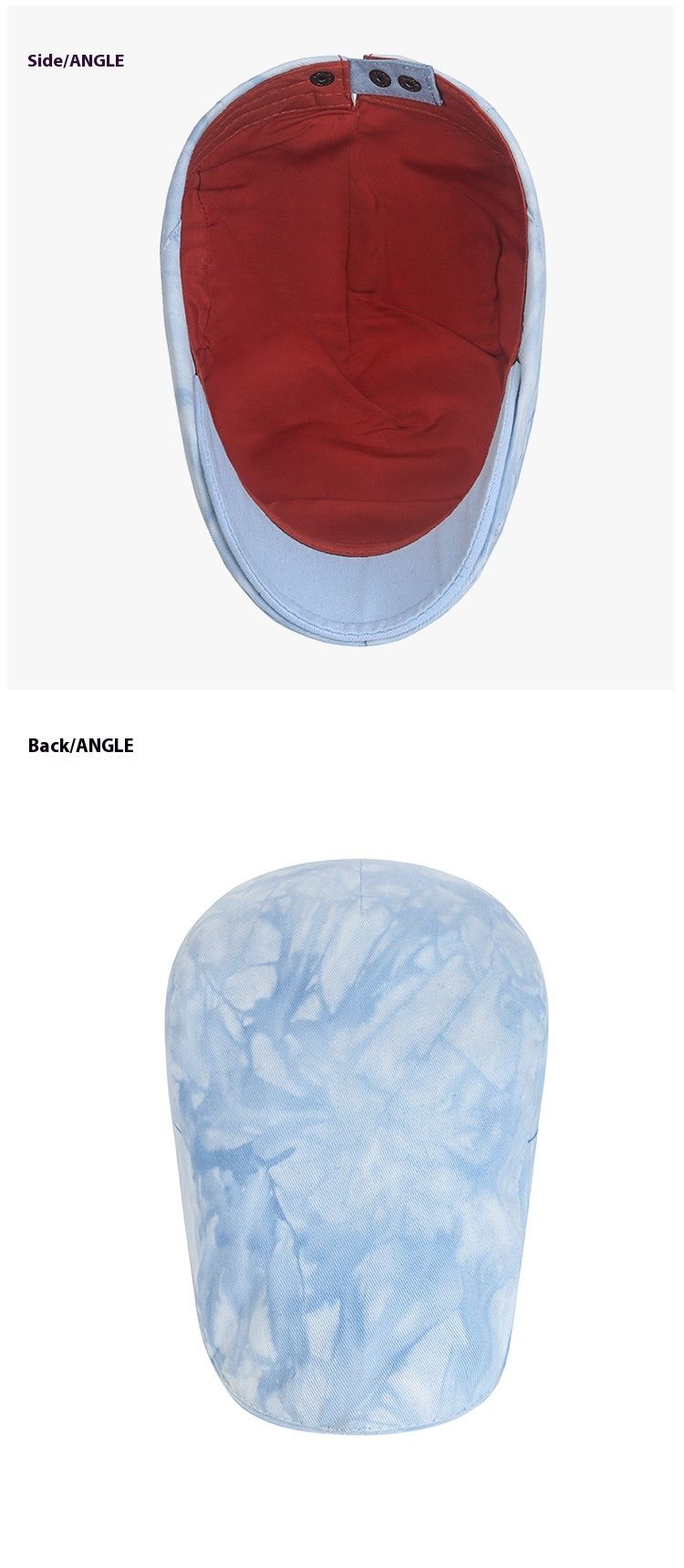 Spring and Summer Ink Men's Beret Tie Dyed Duck Tongue Women's English Literary Newspaper Boy Forward Hat_voghion.com