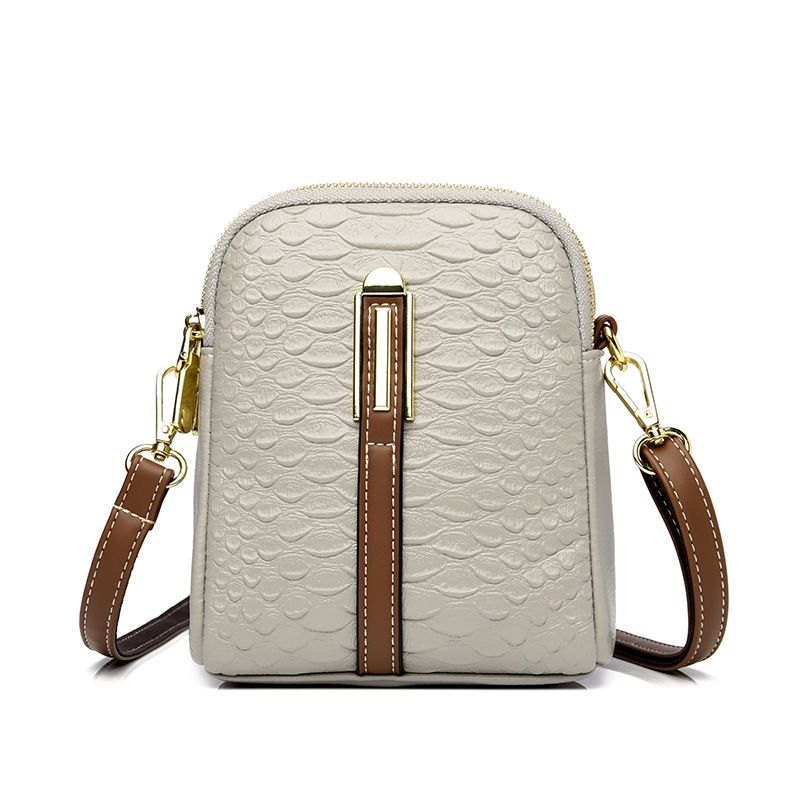 Borsa a tracolla singola estiva da donna con motivo a pelle di serpente, grande capacità, versatile, piccola e quadrata_voghion.com