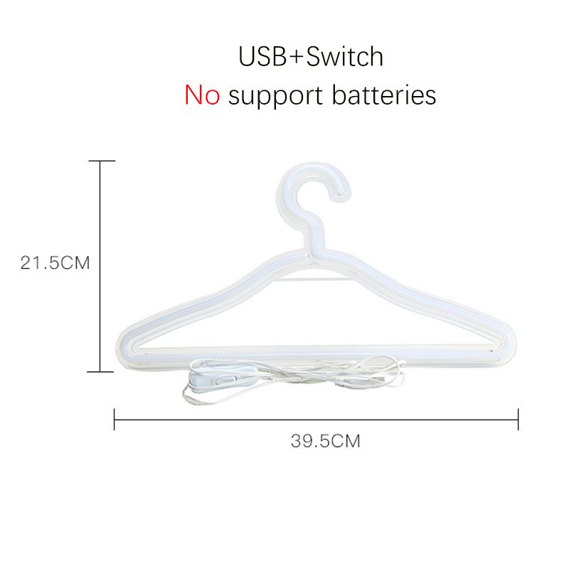 LED Neon Light Sign Clothes Stand USB Powered Hanger Night Lamp for Bedroom Home Wedding Clothing Store Art Wall Decor Xmas Gift_voghion.com