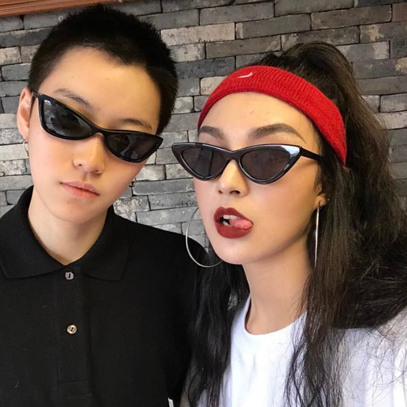 Occhiali da sole a triangolo con personalità a occhio di gatto da donna_voghion.com