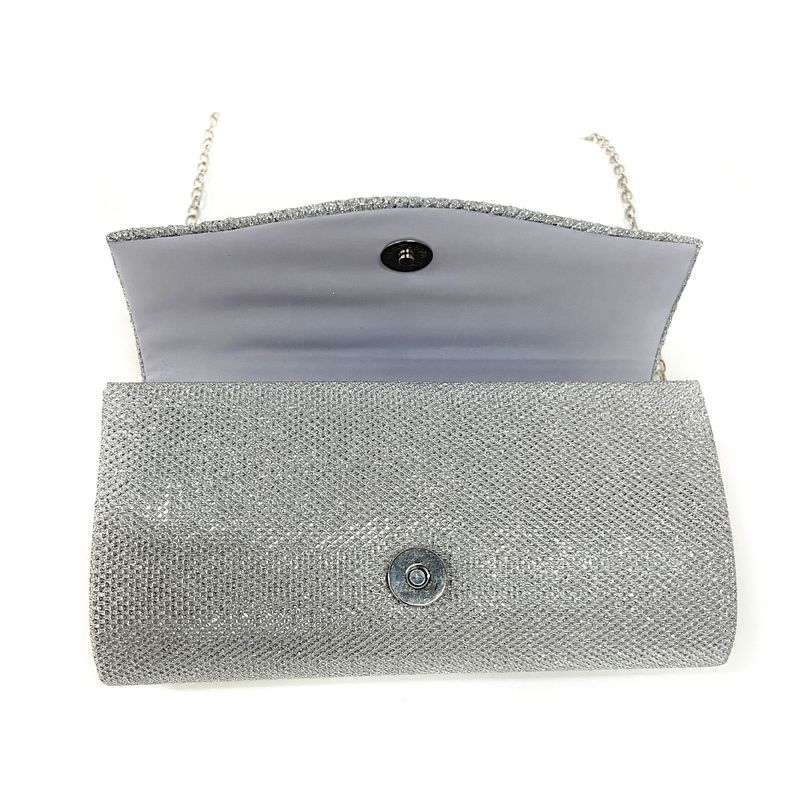 Andralyn Borsa da Cena a Pieghe Lucida da Donna con Tracolla a Catena Staccabile Borsa per Matrimonio, Fidanzamento, Appuntamento, Festa, Abito Formale per Donna_voghion.com
