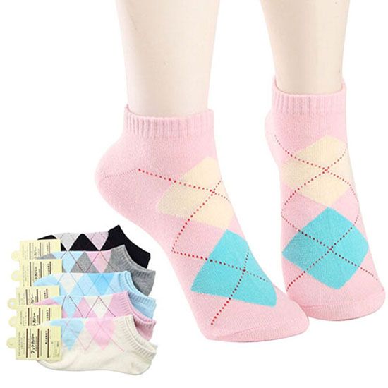 1 paar dames sport casual schattig hart enkel hoge laag uitgesneden katoenen gemengde sokken_voghion.com