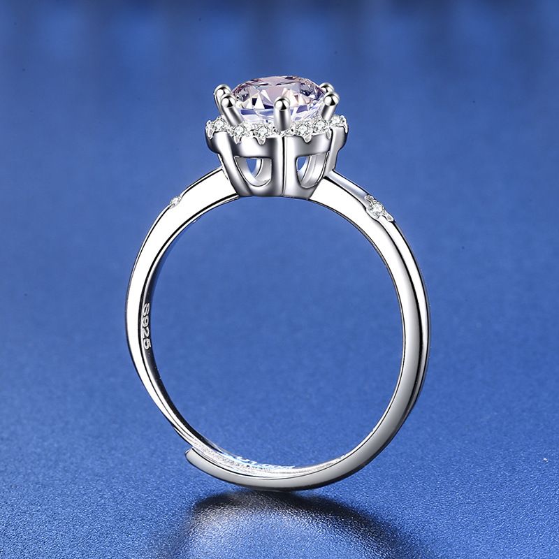 Γυναικείο κόσμημα ασημένιο δαχτυλίδι Tancise Classic Moissanite Δώρο για πάρτι υπόσχεσης γάμου_voghion.com