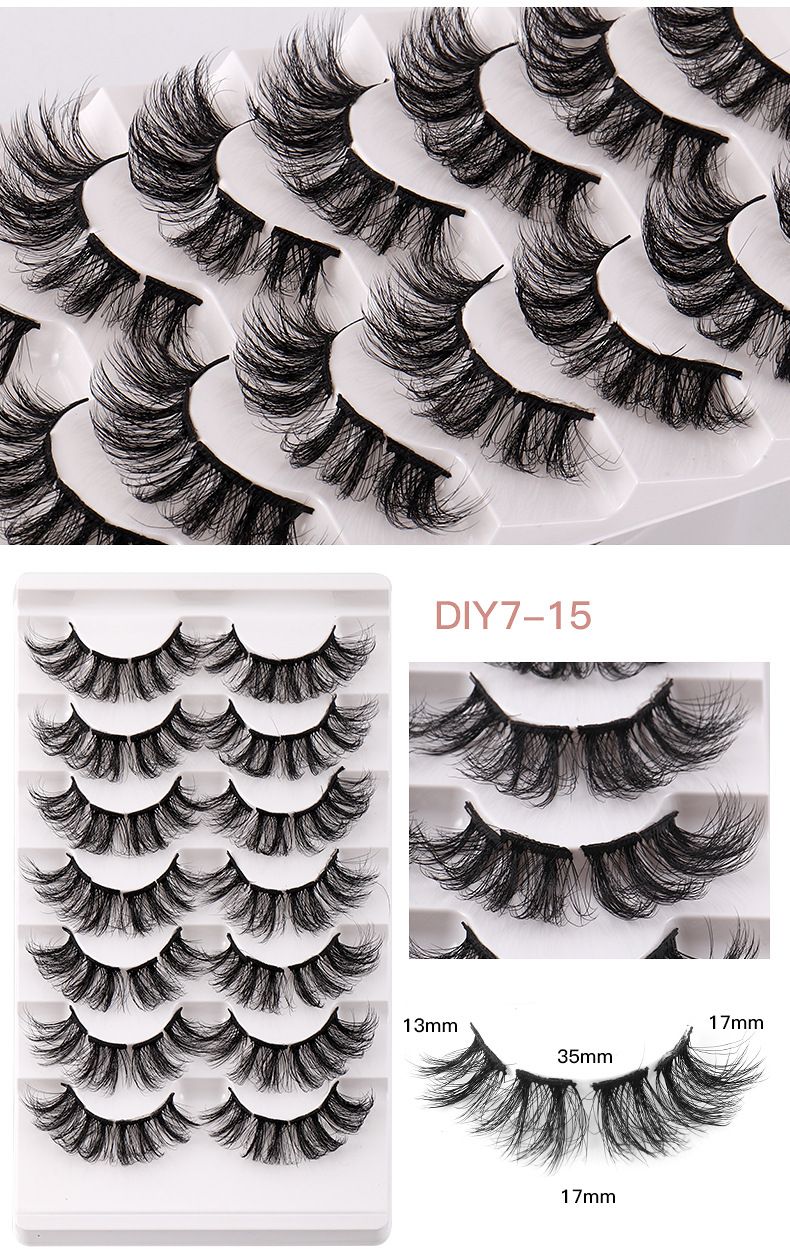 Lash extension set High mink hair false eyelashes thick curl section eyelashes simulate natural eyelashes_voghion.com