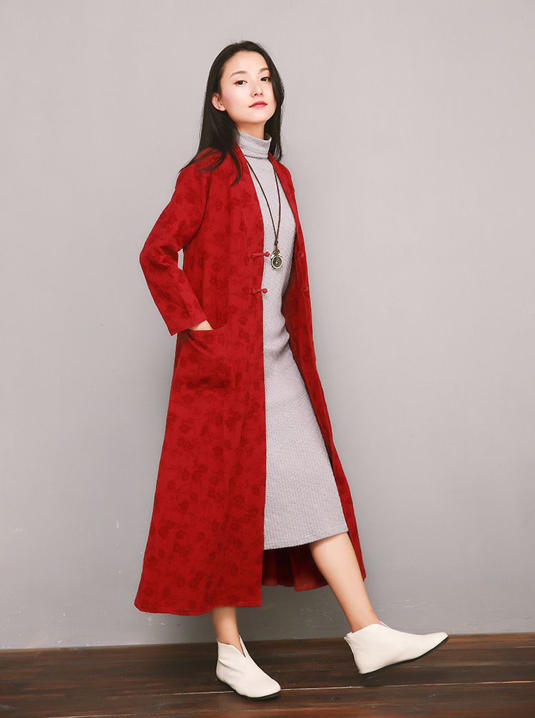 Vêtements pour femmes Vêtements pour femmes Vêtements pour femmes Vêtements pour femmes Automne 2024 Style Hanfu en coton et lin jacquard_voghion.com