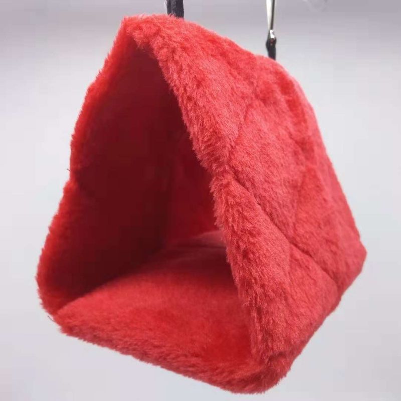Fashion Pet Bird Cages Warm Parrot Hammock Soft Plush Birds Nest Hut Tent Bed Hanging Cave For Sleeping And Hatching Shed House_voghion.com