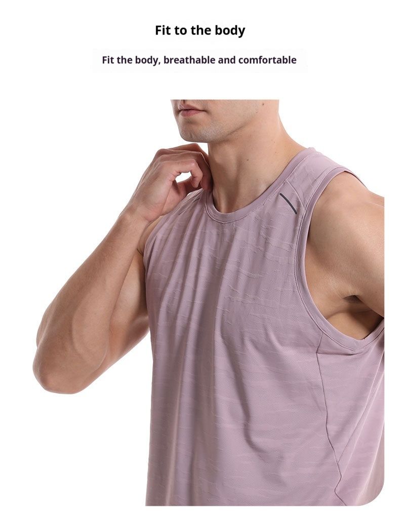 Fashionable Dark Striped Sports Vest, Men's Mesh Basketball Top, Fitness Training Suit, Running Quick Drying Sleeveless_voghion.com