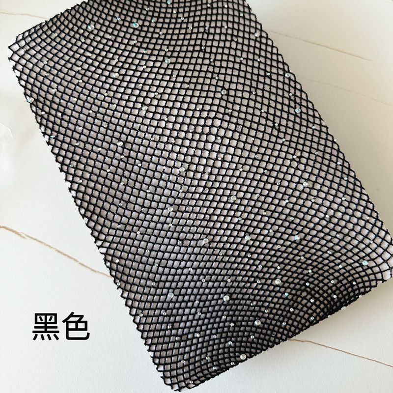 2025d Plus Size Bunte glänzende Netzstrümpfe Schwarze Strumpfhose für Frauen mit Strasssteinen Hautton Weiß_voghion.com