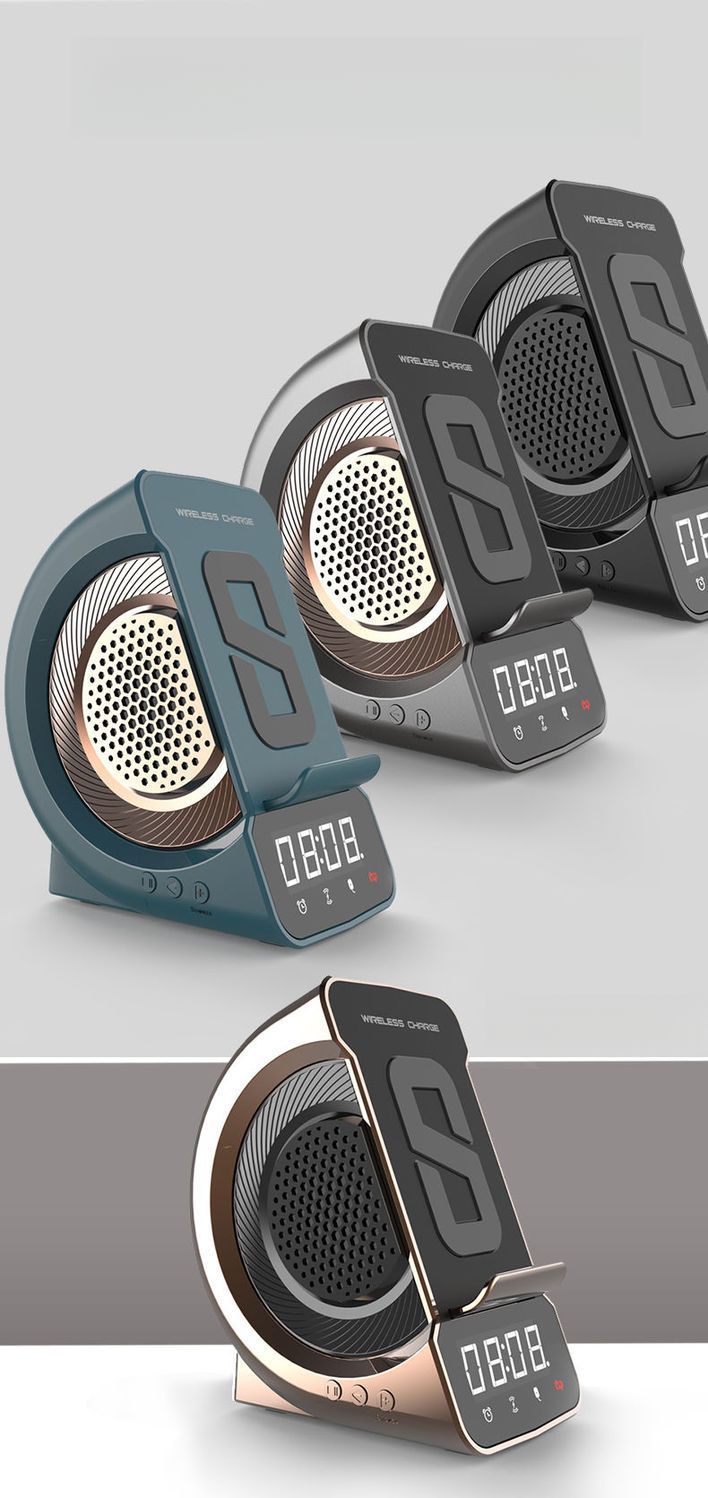 Universal Computer Desktop Home Phone Stand Wireless Charging Bluetooth Speaker_voghion.com