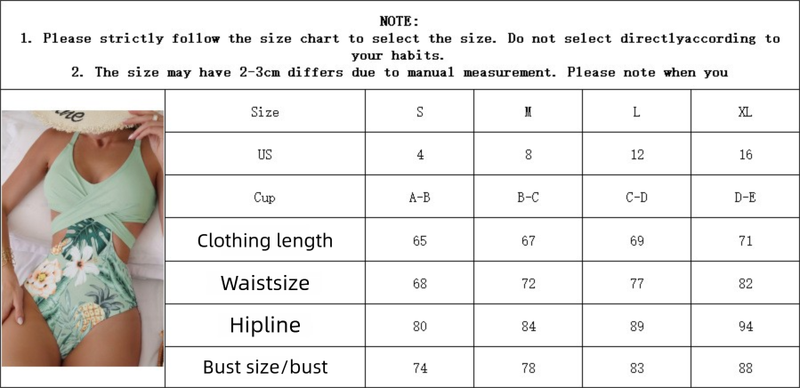 2026 New Cross-Border European And American Print Hollow Lace-Up Sexy One-Piece Bikini Swimsuit For Women_voghion.com