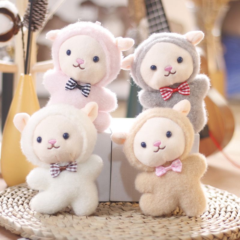 Cute Plush Sheep Adorable Toy Keychain Soft Lamb Stuffed Charm Animal Bag_voghion.com