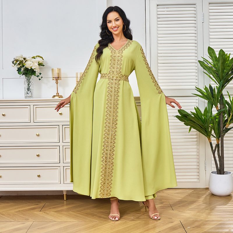New Evening Muslim Robe, Women's Long Dress, New Dubai Clothing, Beaded Dress_voghion.com