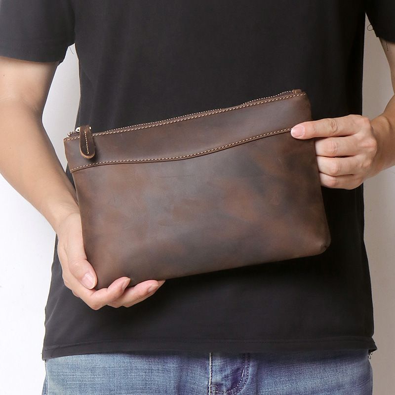 Herrenhandtasche, Herrenhandtasche, Retro-Handtasche aus Crazy Horse-Leder, Handtasche aus vollnarbigem Rindsleder mit großer Kapazität_voghion.com