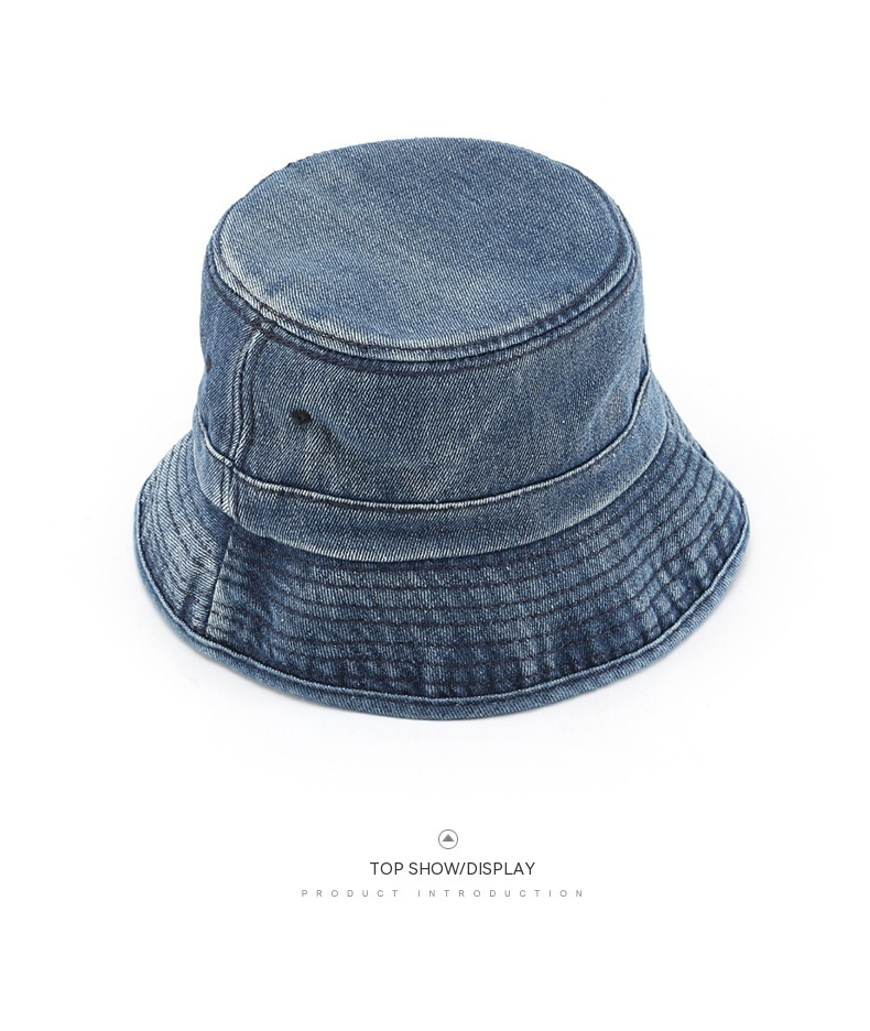 Sport e tempo libero Cappello da bacino in denim lavato da donna Tendenza della moda giapponese Protezione solare per esterni Cappello da pescatore ombreggiante, Cappello da pescatore_voghion.com