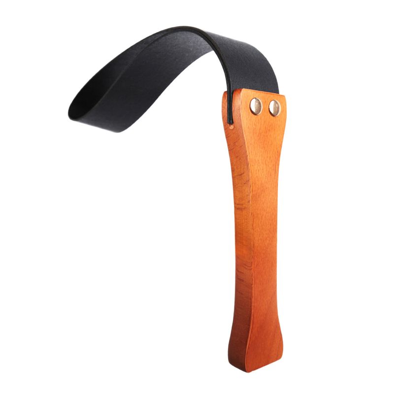 Prodotti sessuali sexy in pelle nera anticata in legno più retrò con manico in legno spesso, racchetta in legno con manico in legno massello, doppia pelle per uomini e donne_voghion.com