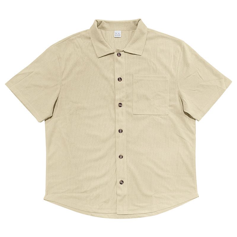 2025 Men's New Casual Button Collar Short Sleeve Shorts Set For Men_voghion.com