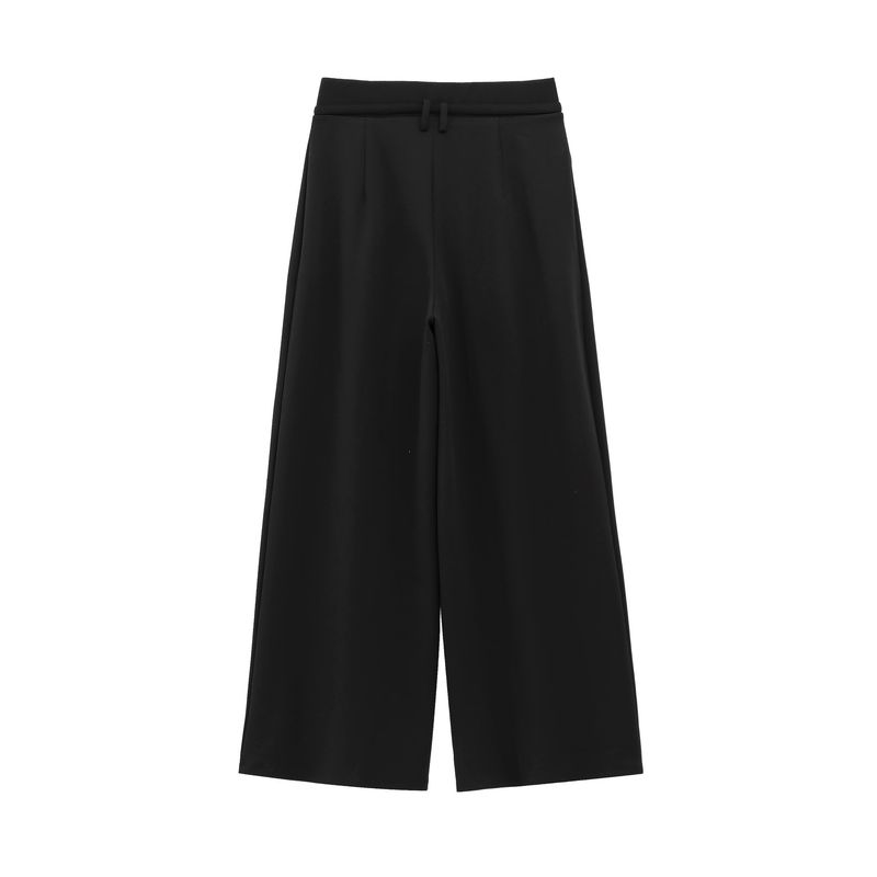 Pantaloni casual largi cu picior larg pentru femei, model vară 2025, cu curea subțire versatilă, K41372_voghion.com