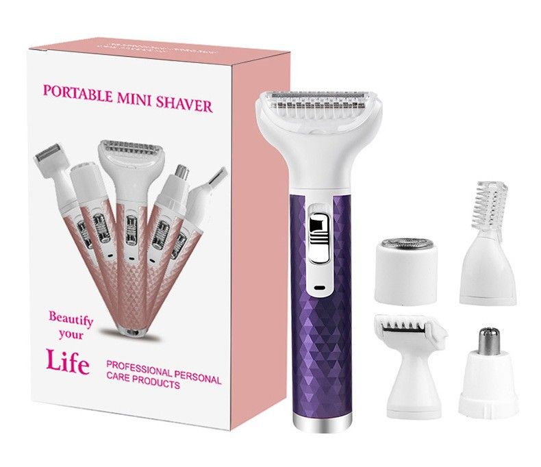 Rasoio elettrico per depilazione da donna multifunzionale 5 in 1, rasoio elettrico per sopracciglia e ascelle, rasoio privato_voghion.com