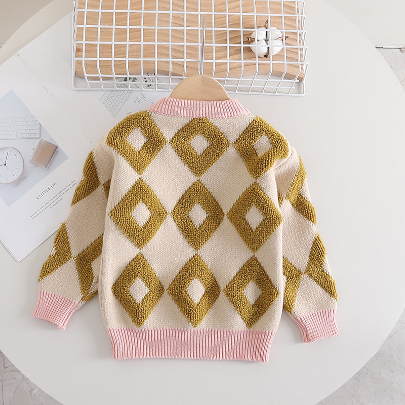 Baby Girls Sweater Dress Autumn And Winter Knit Two Dress Girls Long Sleeve Round Neck Sweater Dress_voghion.com