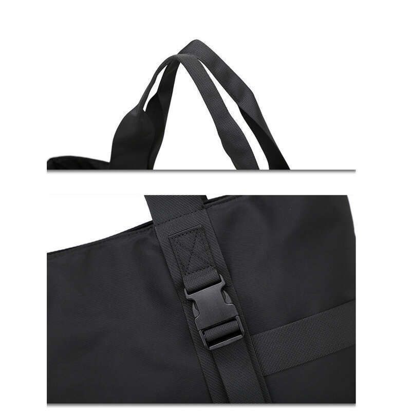 Men's Handbag, Large Capacity Single Shoulder Trendy Tote Solid Color Waterproof Travel Bag, Student Makeup Bag_voghion.com