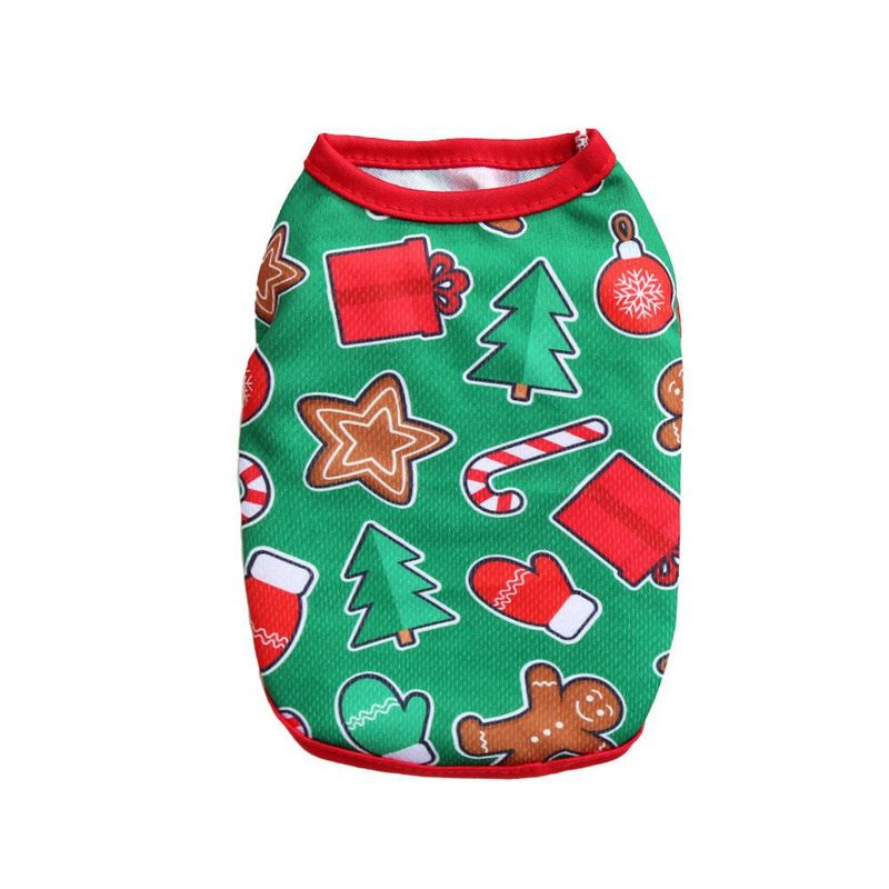 New Christmas Limited Edition Cat And Dog Clothes Vest For Pets Teddy Bichon Small Dogs Short Non-Shedding_voghion.com