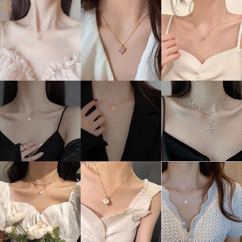 Collana di lusso leggera con design di nicchia coreano per donne, stile Ins, combinazione di perle, catena versatile per clavicola alla moda_voghion.com