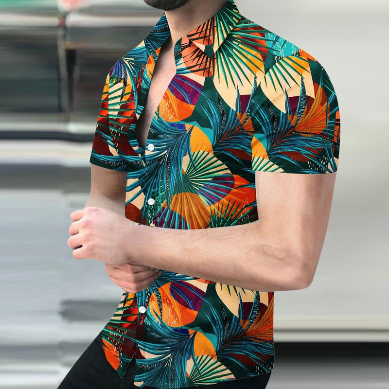 Poletna nova moška majica s kratkimi rokavi s 3D digitalnim tiskom in večjo velikostjo za prosti čas_voghion.com