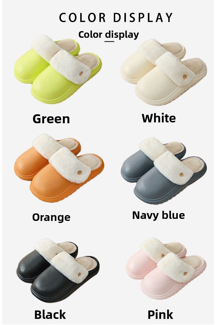Abnehmbare, waschbare Damen-Winter-Hausschuhe für den Innenbereich, rutschfest, wasserdicht, warm, dicke Sohle, Plüsch-Baumwoll-Hausschuhe für Herren_voghion.com