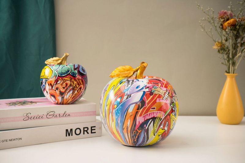 New Colorful Printed Ornament Creative Fruit Living Room Bookshelf Personalized Home Art Decoration_voghion.com