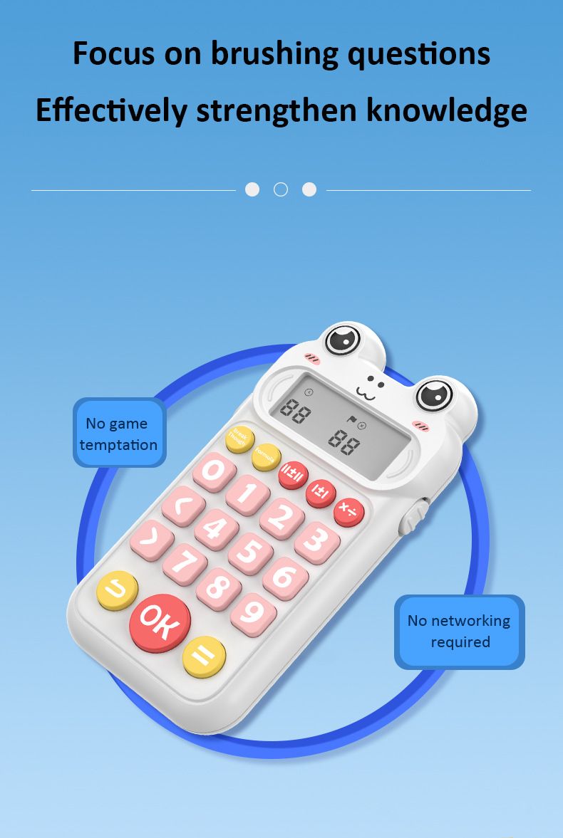 Mini hesap makinesi taşınabilir öğrenci sevimli ilkokul sözlü aritmetik uygulama hazine matematik aritmetik öğrenme makinesi_voghion.com