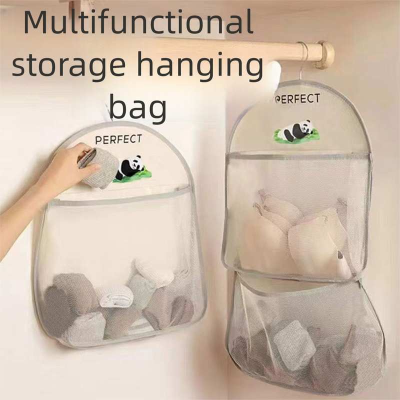 Sock Dormitory Wardrobe Underwear Hanging Mesh Pocket Bedside Organizer Storage Bag_voghion.com