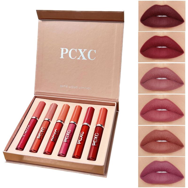 Exklusiver PCXC6 Glaze Lip Gloss Matt Nicht färbender flüssiger Lippenstift aus Glas_voghion.com