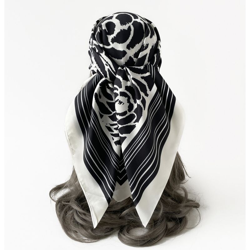 2024 Neuer 90-Quadrat-Rosen-Design-Sommerschal aus Seide mit dünnem, leichtem, atmungsaktivem Sonnenschutz_voghion.com