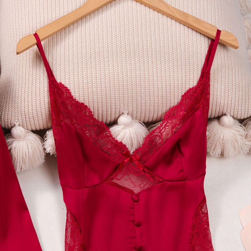 Nachtwäsche für Damen Pyjamas zweiteiliges sexy Heimkleid-Set für Damen kann draußen getragen werden_voghion.com