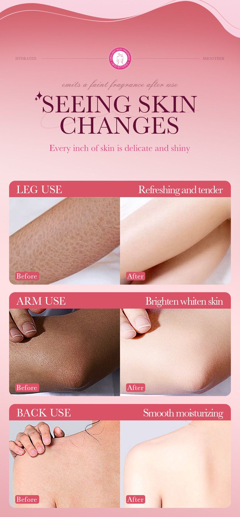 SADOER Blutorangen-Marshmallow-Körperlotion, 200 ml, Niacinamid, Avocado-Frucht-Körperlotion_voghion.com