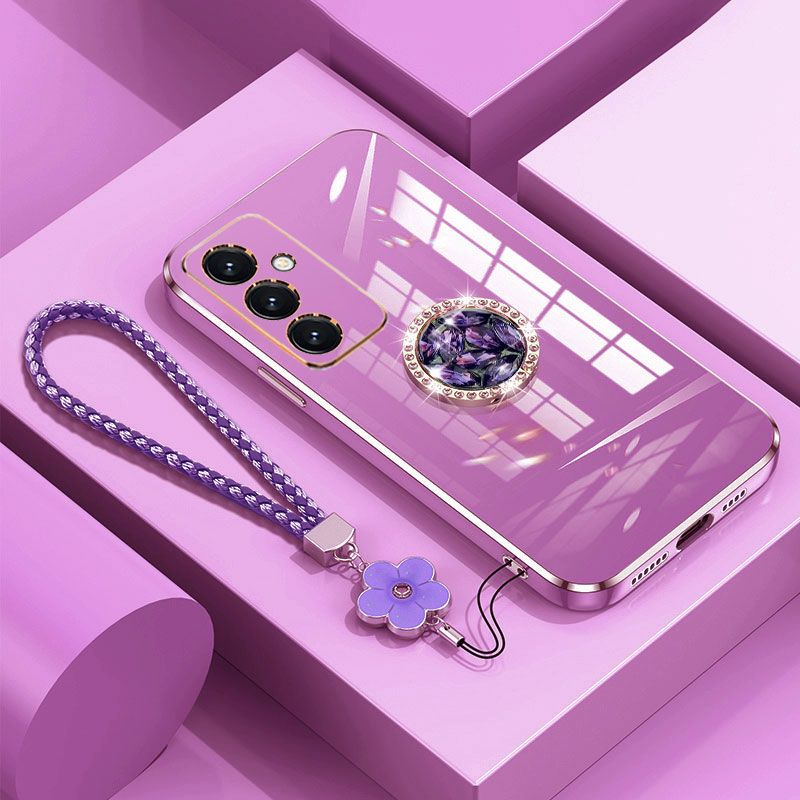 A 15 25 Case Luxury With Holder,Diamond Ring Case For Samsung Galaxy A25 A55 A15 16 5G Shockproof Case S23 FE Cover With Lanyard_voghion.com