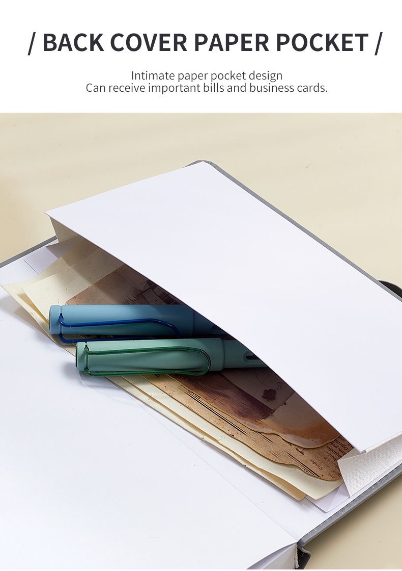 Undated Daily Planner Notebook With Elastic Band & Stickers – PU Leather Cover, 200 Sheets Of 80G High-Quality Paper_voghion.com
