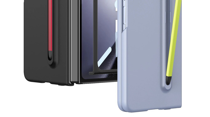 RENGZ Slot Stylus Pen Samsung Galaxy Fold 5 5G Case Ultradun Met Glazen Screen Protector Cover Voor Z Fold5_voghion.com